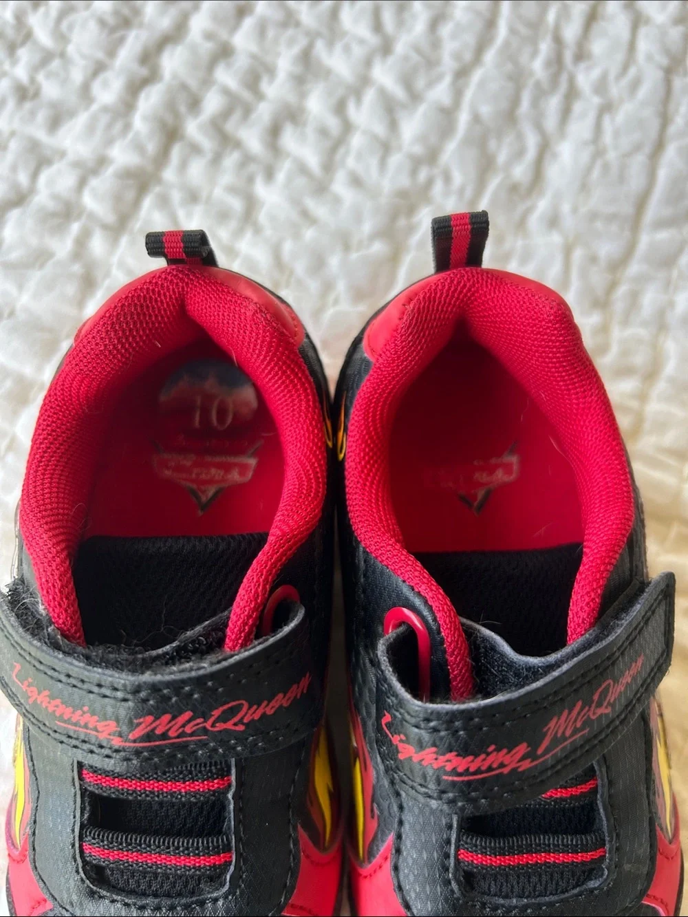 Lightning McQueen Boys Black and Red Sneakers